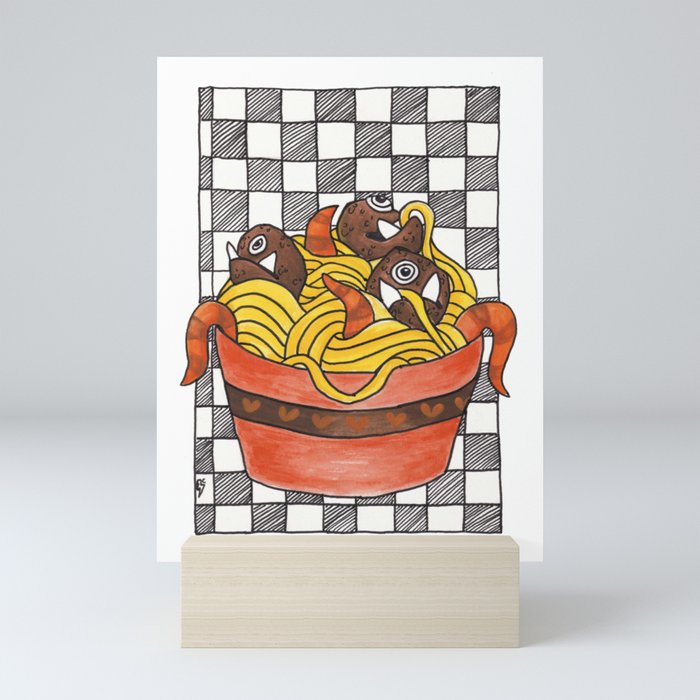 Creature Spaghetti Mini Art Print