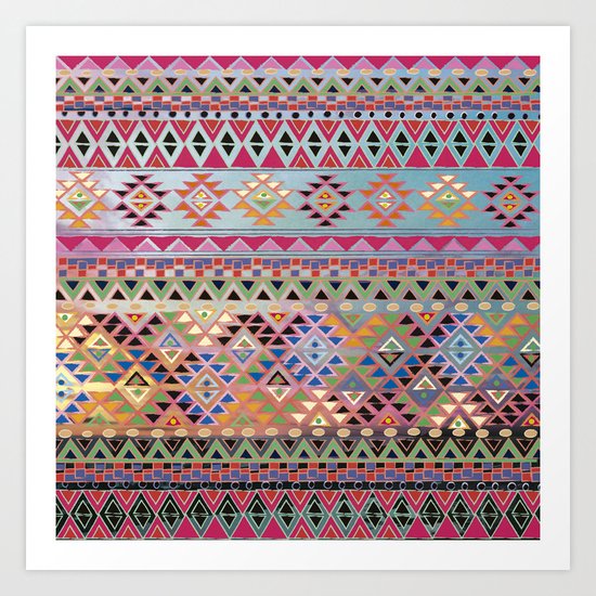 TRIBAL NATIVE DANCE Art Print