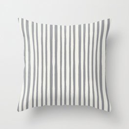 Linear wave_petite_gray grey Throw Pillow