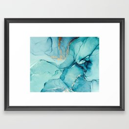 Abstract Turquoise Art Print By LandSartprints Framed Art Print