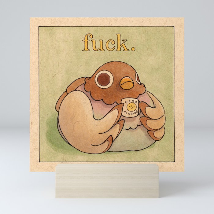 'Fuck' Pigeon 06 Mini Art Print
