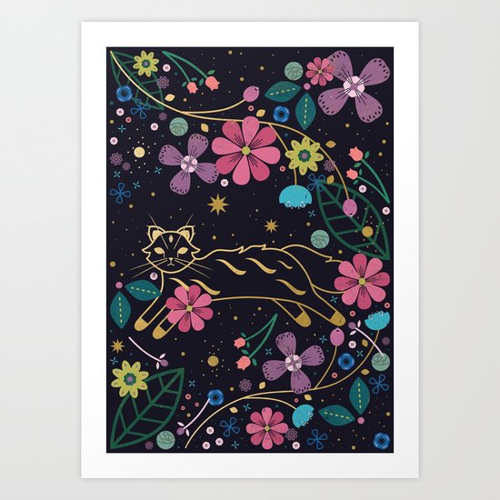 Forest Cat Art Print