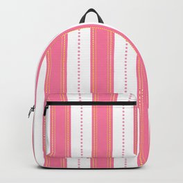 Chic Pink And White Striped Contemporary Pattern  Backpack