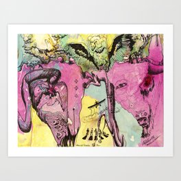 #102 Colombia, Vultures Everywhere Art Print