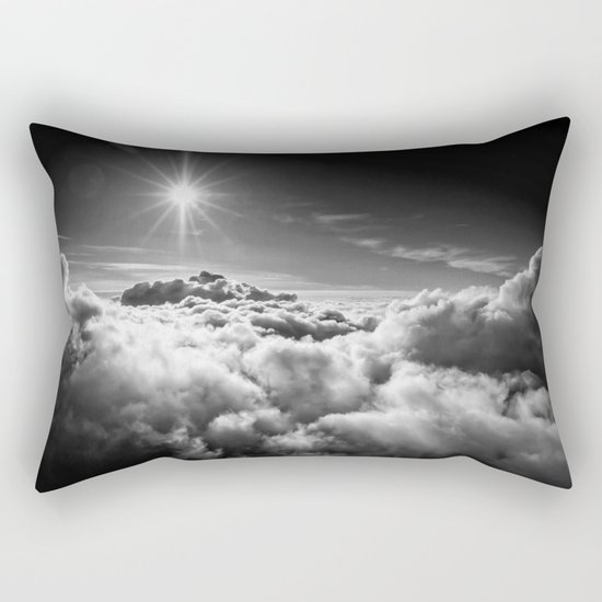 Clouds Black & White Rectangular Pillow