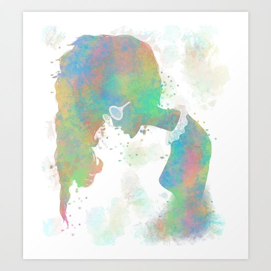 Pastel Silhouette Art Print