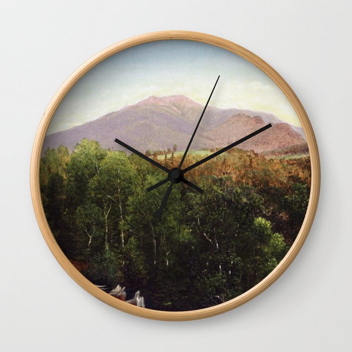 Mount Lafayette New Hampshire 1871 By David Johnson | Reproduction | Romanticism Landscape Painter Wall Clock