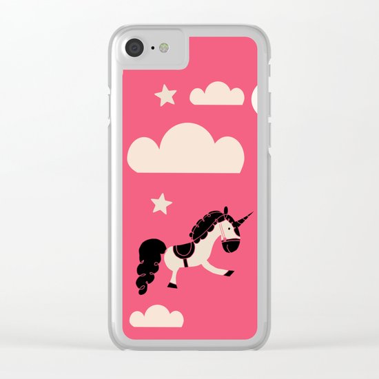 Unicorn pink Clear iPhone Case