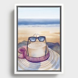 Summer beach  Framed Canvas
