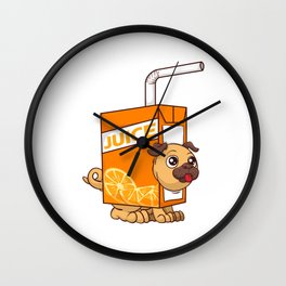 Cute & Funny Juice Puppy Dog Obsessed Wall Clock