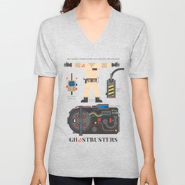 Ghostbusters movie poster, BIll Murray, Peter Venkman, Harold Ramis, proton pack, ghost trap V Neck T Shirt