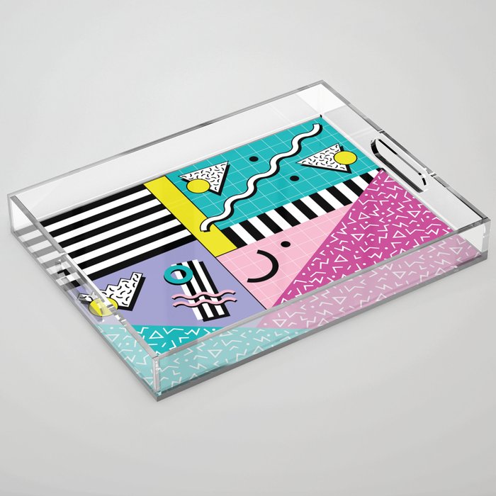 Memphis pattern 68 - 80s / 90s Retro Acrylic Tray