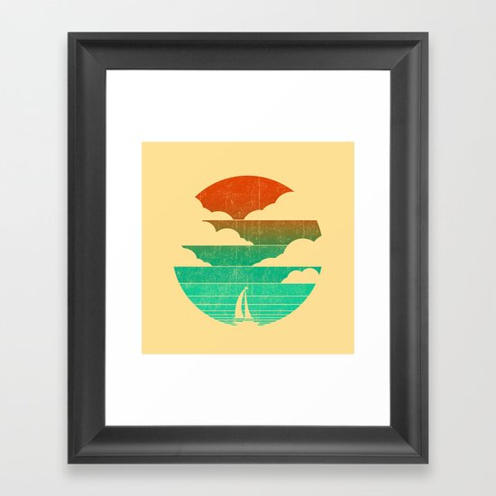 Go West (sail away in my boat) Framed Art Print