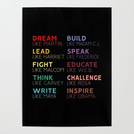 Inspirational Black History Leaders Poster