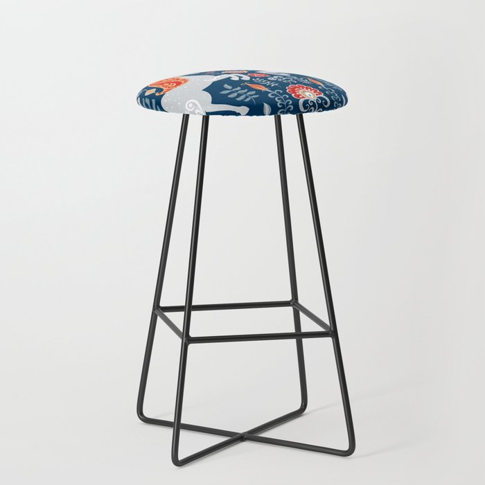 Enchanting Unicorn & Hummingbird Bar Stool