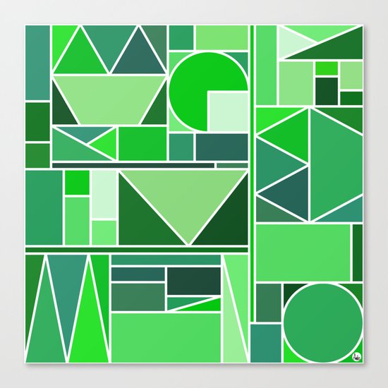 Kaku Green Canvas Print
