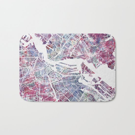 Amsterdam Map Bath Mat