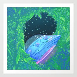UFO Landing Art Print