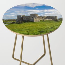 Great Britain Photography - Carew Castle In The Grassy Hills Of Wales Side Table