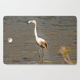 Perfection Takes Time Flamingo Fledgling Art Cutting Board