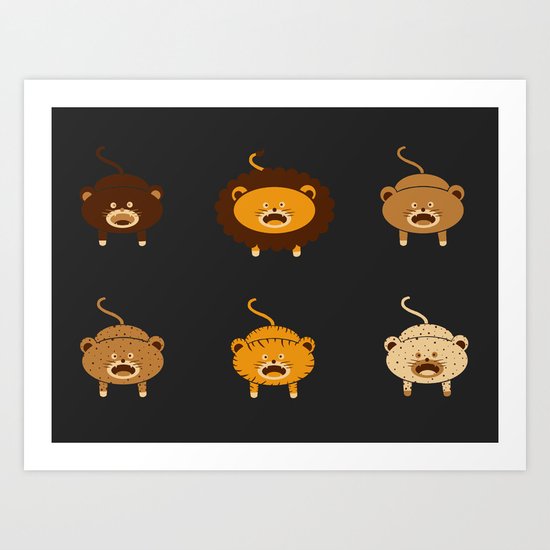 Cat Family Art Print