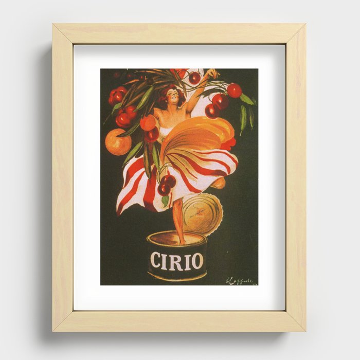 Advertising Vintage Poster - Cirio Foods - Vintage Italian Advertising Printable Poster Recessed Framed Print