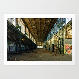 Old Hangars at Flugplatz Johannisthal in Berlin Art Print