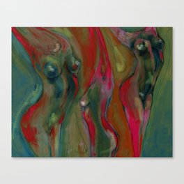 3 nudes (colourful) Canvas Print