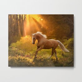 Meadow Glow Metal Print | Horsepaintings, Meadowhorses, Horseherds, Runninghorses, Goldenhorses, Gorgeoushorses, Stallions, Pastoralhorses, Photo, Gallopinghorses 