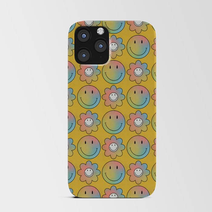 Smiley & Flower Smiley (Yellow Bg) iPhone Card Case
