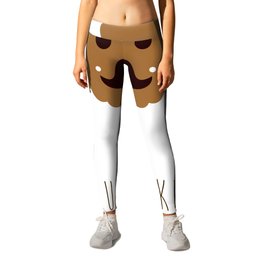 Tough Cookie Leggings | Sporty, Low, Sweat, Strong, Food, Healthy, Typo, Hip, Mustache, Gluten 