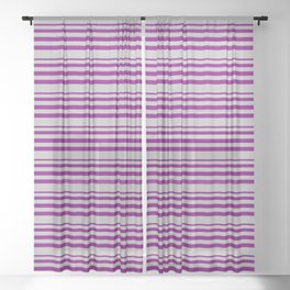 [ Thumbnail: Purple & Grey Colored Lines Pattern Sheer Curtain ]