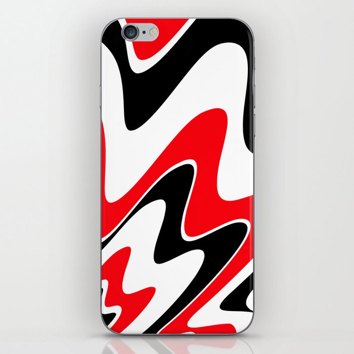 Abstract pattern - red, black and white. iPhone Skin