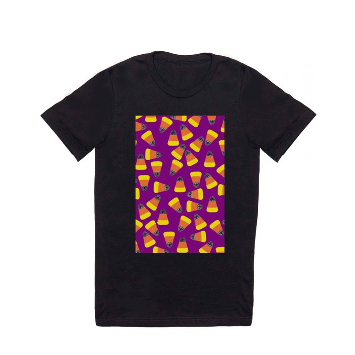 Candy Corn Jumble (purple background) T Shirt