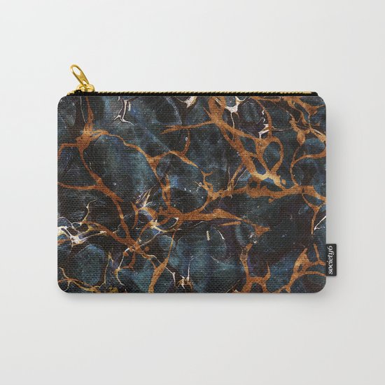 Ocean & Gold Marble #society6 #decor #buyart #lifestyle Carry-All Pouch