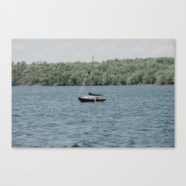 boat on the lake Canvas Print
