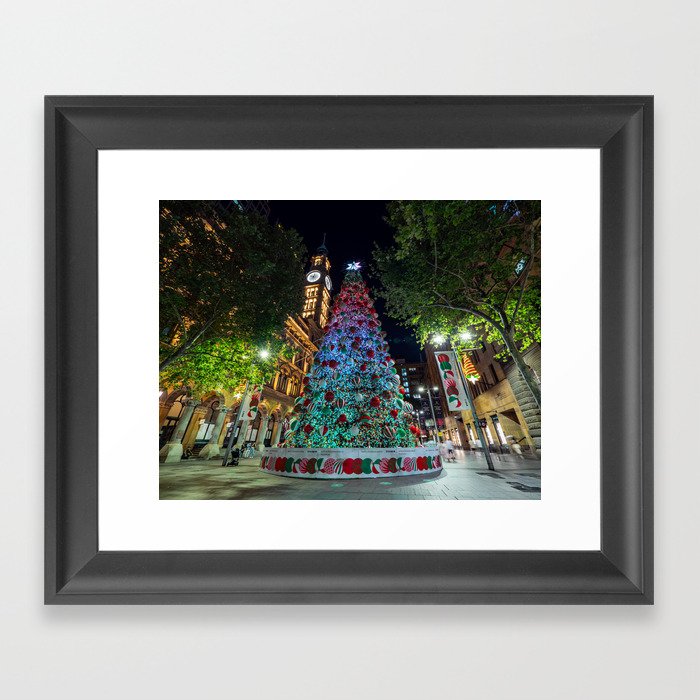 Christmas Tree, Martin Place, Sydney Framed Art Print