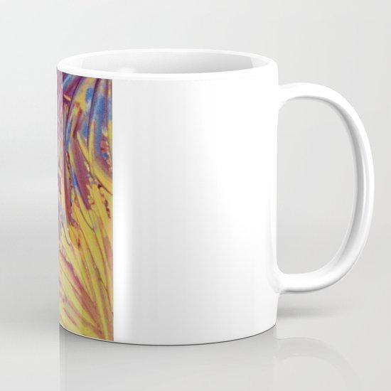NIGHT FLOWERS 2 - Lovely Relaxing Modern Floral Abstract Acrylic Mauve Purple Plum Eggplant Painting Mug