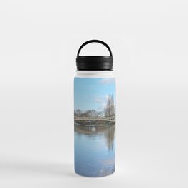 The Thames Path At Reading Bridge Water Bottle