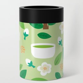 Matcha Flower Pattern Can Cooler