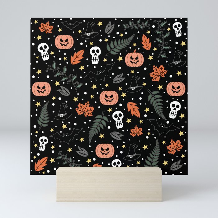 Halloween In Black Mini Art Print