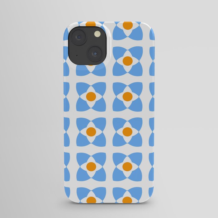 square and circle 11 orange and blue iPhone Case