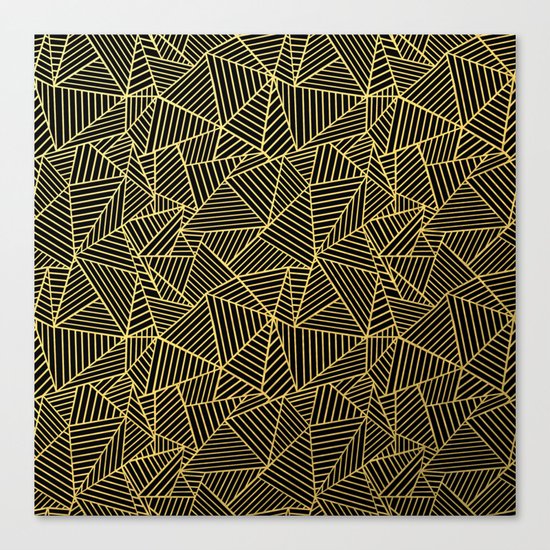 Ab 2 R Black and Gold Canvas Print