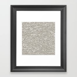 Strata - Organic Ink Blot Abstract in Gray Framed Art Print