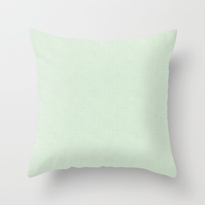 Textured light pistachio. Throw Pillow