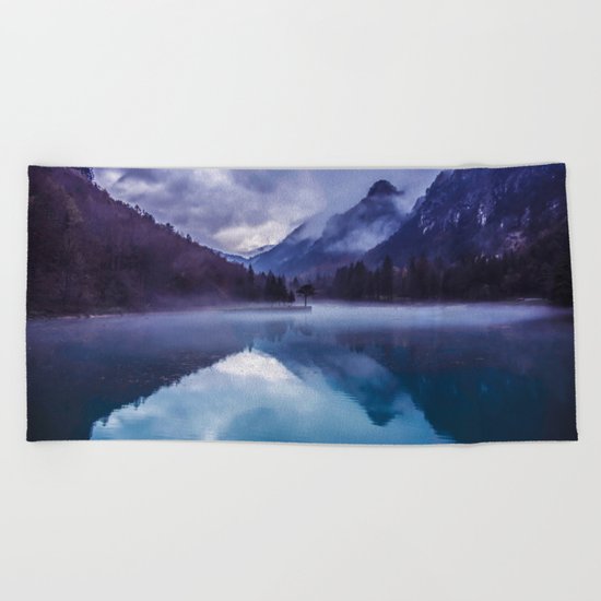 She Haunts Me Beach Towel