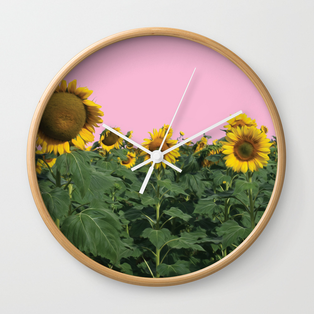 Sunflowers Wall Clock by annabellechloe