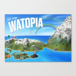 Visit Sunny Watopia Canvas Print