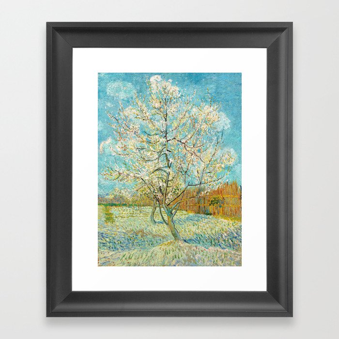 Vincent van Gogh - Pink Peach Tree in Blossom Framed Art Print