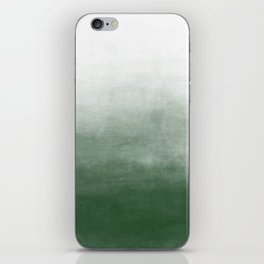 Ombre Paint Color Wash (forest green/white) iPhone Skin